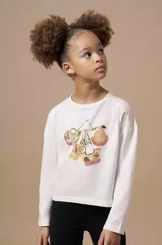 Mayoral Лонгслив с длинными рукавами для детей, бежевый