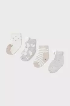 Mayoral Newborn Носки, 4 шт., бежевый