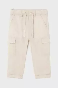 Mayoral Узкие детские брюки-карго, бежевый
