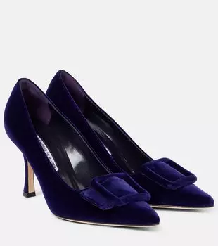 Maysale 90 бархатные туфли-лодочки Manolo Blahnik, 5064 Dpur