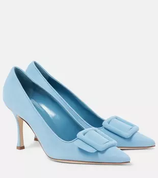 Maysale 90 замшевые лодочки Manolo Blahnik, 4241 Mblu