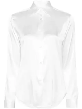 Mazzarelli атласная рубашка, белый