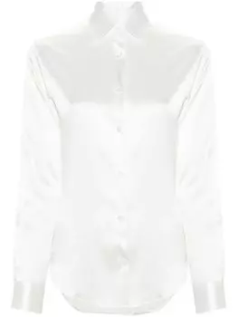 Mazzarelli атласная рубашка, белый