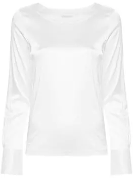 Mazzarelli блузка с вырезом-лодочкой, белый