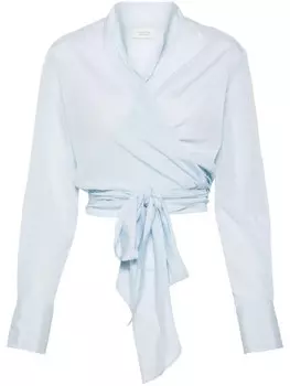 Mazzarelli блузка с запахом, синий