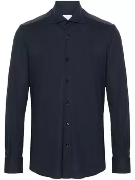 Mazzarelli холщовая рубашка, синий