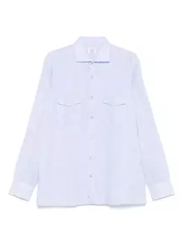 Mazzarelli льняная рубашка, синий