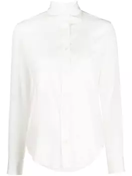 Mazzarelli полупрозрачная рубашка, белый