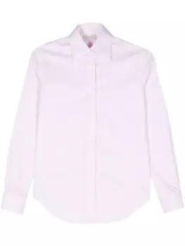 Mazzarelli поплиновая рубашка с заостренным воротником, розовый