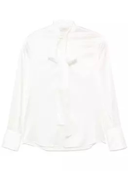 Mazzarelli рубашка с бантом, белый