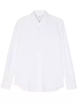 Mazzarelli рубашка с декоративной строчкой, белый