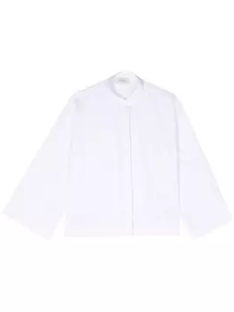 Mazzarelli рубашка с воротником-стойкой, белый