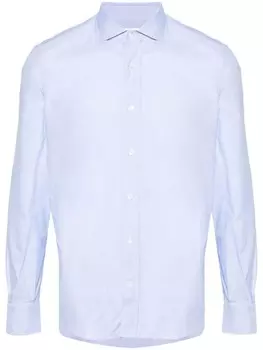 Mazzarelli рубашка со срезанным воротником, синий