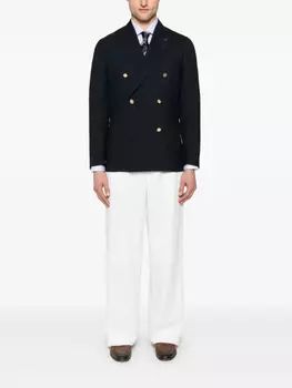 Mazzarelli рубашка в клетку, синий