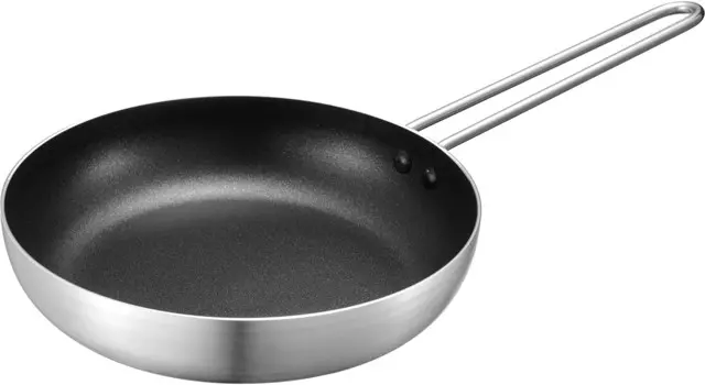 MB-3028 Сковорода, 7,9 дюймов (20 см), газовая, совместима с индукционной индукцией, маленькая, омлет, обработка фторсодержащей смолой, без ПФОК, деликатесы WAHEI FREIZ, Silver