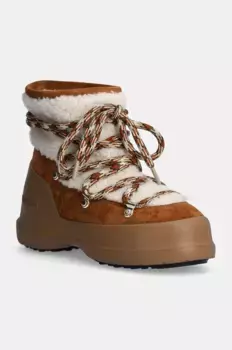 MB LUNA BOOT SHEARLING замшевые зимние ботинки Moon Boot, коричневый
