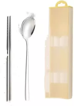 MBETA 304 Набор посуды из нержавеющей стали, вилки и ложки из 3 предметов, студенческие путешествия, портативная посуда для одного человека, палочки для еды, набор ложек