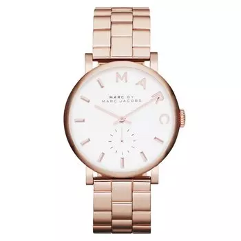 Mbm3244 часы baker с покрытием из розового золота Marc Jacobs, розовый