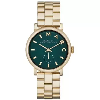Mbm3245 часы baker с зеленым циферблатом Marc Jacobs, золото
