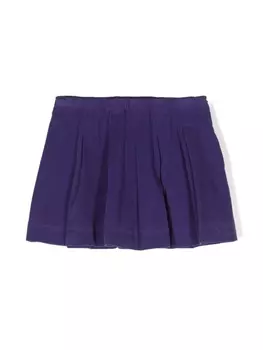 Mc2 Saint Barth cotton blend pleated miniskirt, фиолетовый