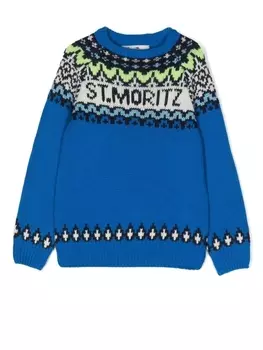 Mc2 Saint Barth джемпер Douglas с логотипом, синий