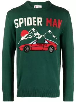 MC2 Saint Barth джемпер Spider Man вязки интарсия, зеленый