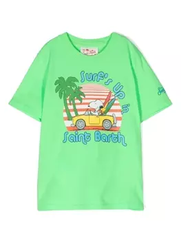Mc2 Saint Barth футболка из коллаборации с Peanuts, зеленый