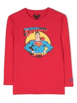 Mc2 Saint Barth футболка с длинными рукавами и принтом Superman, красный