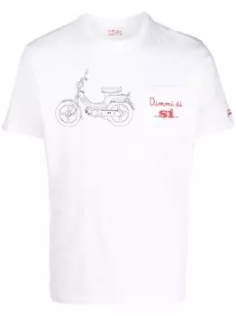 MC2 Saint Barth футболка Vespa с вышивкой, белый