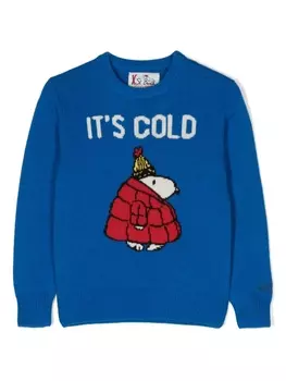 MC2 Saint Barth Kids джемпер Snoopy вязки интарсия, синий