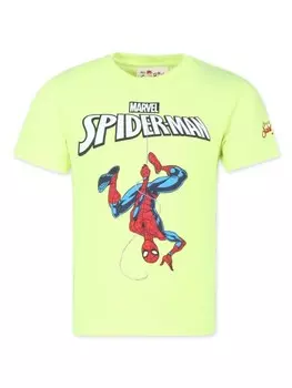 MC2 Saint Barth Kids футболка с графичным принтом из коллаборации с Marvel, желтый