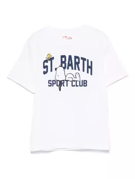 MC2 Saint Barth Kids футболка Sport Club из коллаборации с Peanuts, белый