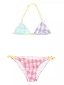 MC2 Saint Barth Kids комплект бикини Holly в стиле колор-блок, розовый