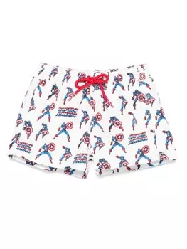 MC2 Saint Barth Kids плавки-шорты Jean Lighting, белый