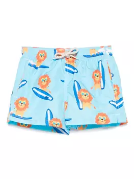 MC2 Saint Barth Kids плавки-шорты Jean Lighting, синий