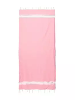 MC2 Saint Barth Kids пляжное полотенце с вышитым логотипом, розовый