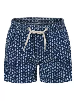 MC2 Saint Barth Kids шорты для плавания с принтом якоря, синий