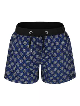 MC2 Saint Barth Kids шорты для плавания с принтом Inter-print, синий