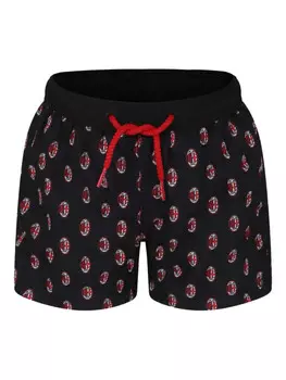 MC2 Saint Barth Kids шорты для плавания с принтом Milan, черный