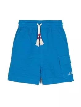 MC2 Saint Barth Kids шорты из сирсакера, синий