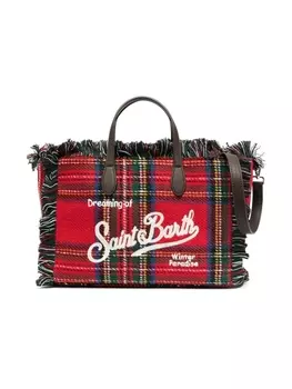 MC2 Saint Barth Kids сумка Colette в клетку тартан, красный