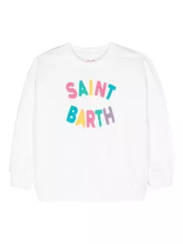 MC2 Saint Barth Kids толстовка с нашивкой-логотипом, нейтральный цвет