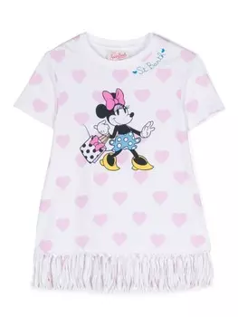 MC2 Saint Barth Kids x Disney Minnie Hearts хлопковое платье, белый