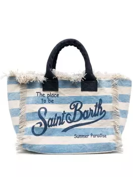 MC2 Saint Barth пляжная сумка Vanity в полоску, синий