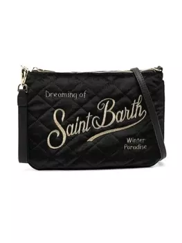 Mc2 Saint Barth сумка на плечо Parisienne с вышитым логотипом, черный