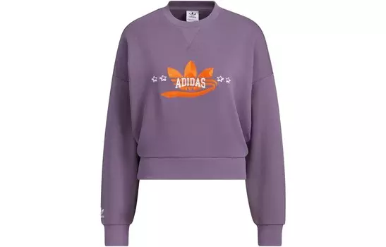 MC Crew Толстовка женская серо-фиолетовая Adidas Originals