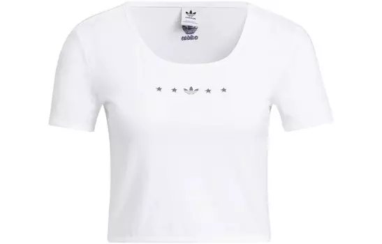 MC Crop Top женский белый Adidas Originals