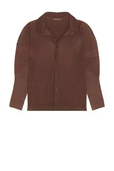 Mc Ноябрьская рубашка Homme Plisse Issey Miyake, цвет Sepia Brown