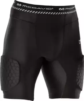 McDavid HEX Баскетбольные компрессионные шорты с набедренными подушечками, черный