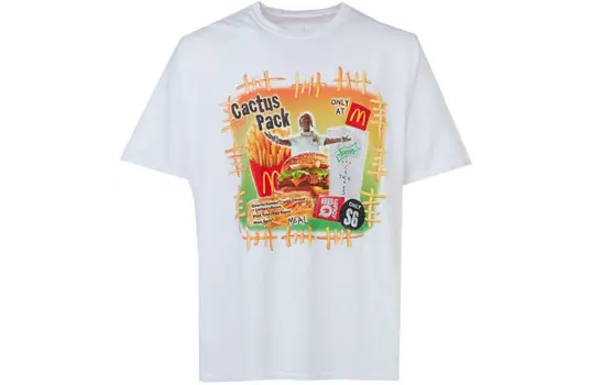 Mcdonald"s X Футболка мужская белая Travis Scott, белый